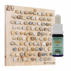 Unruhige Beine Set - Fußreflezonenmassage Brett Big Foot & Cannabidiol Öl 10% CBD