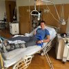 Foto im Krankenzimmer nach meiner Achillessehnenriss OP - Bernhard Wallner
